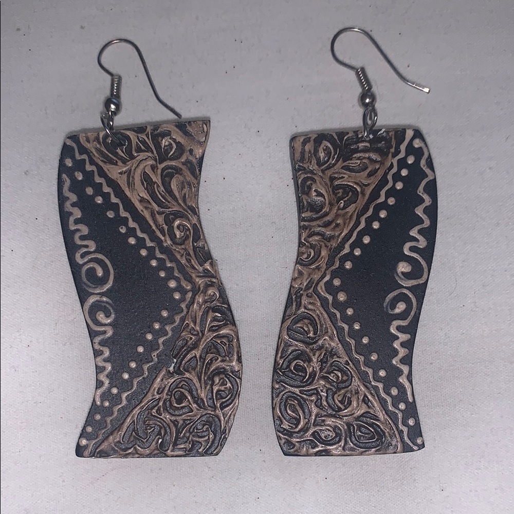 Artisan Black and Brown Earrings